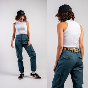 Blue Cargo Pants Medium Long